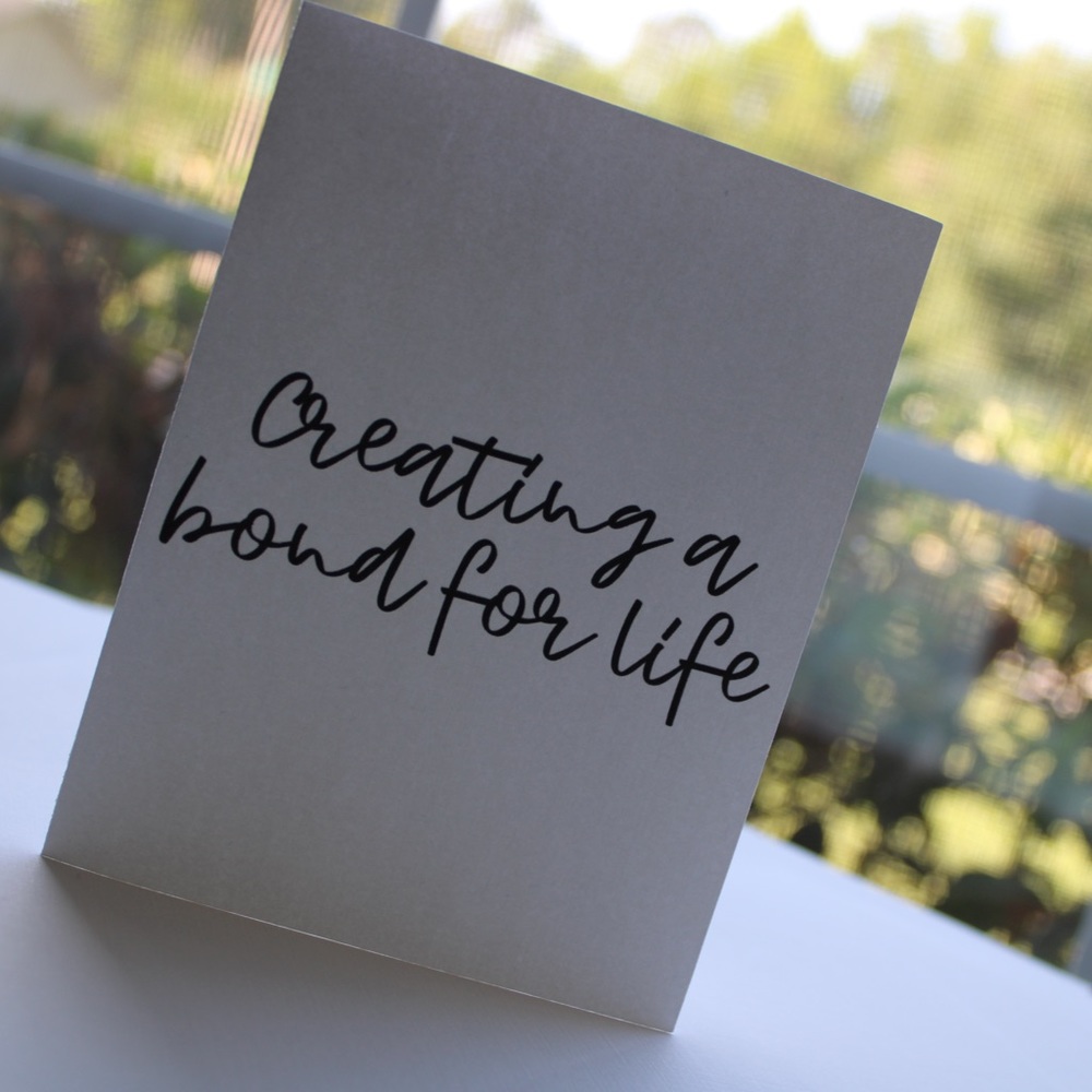 Creating a Bond For Life Card